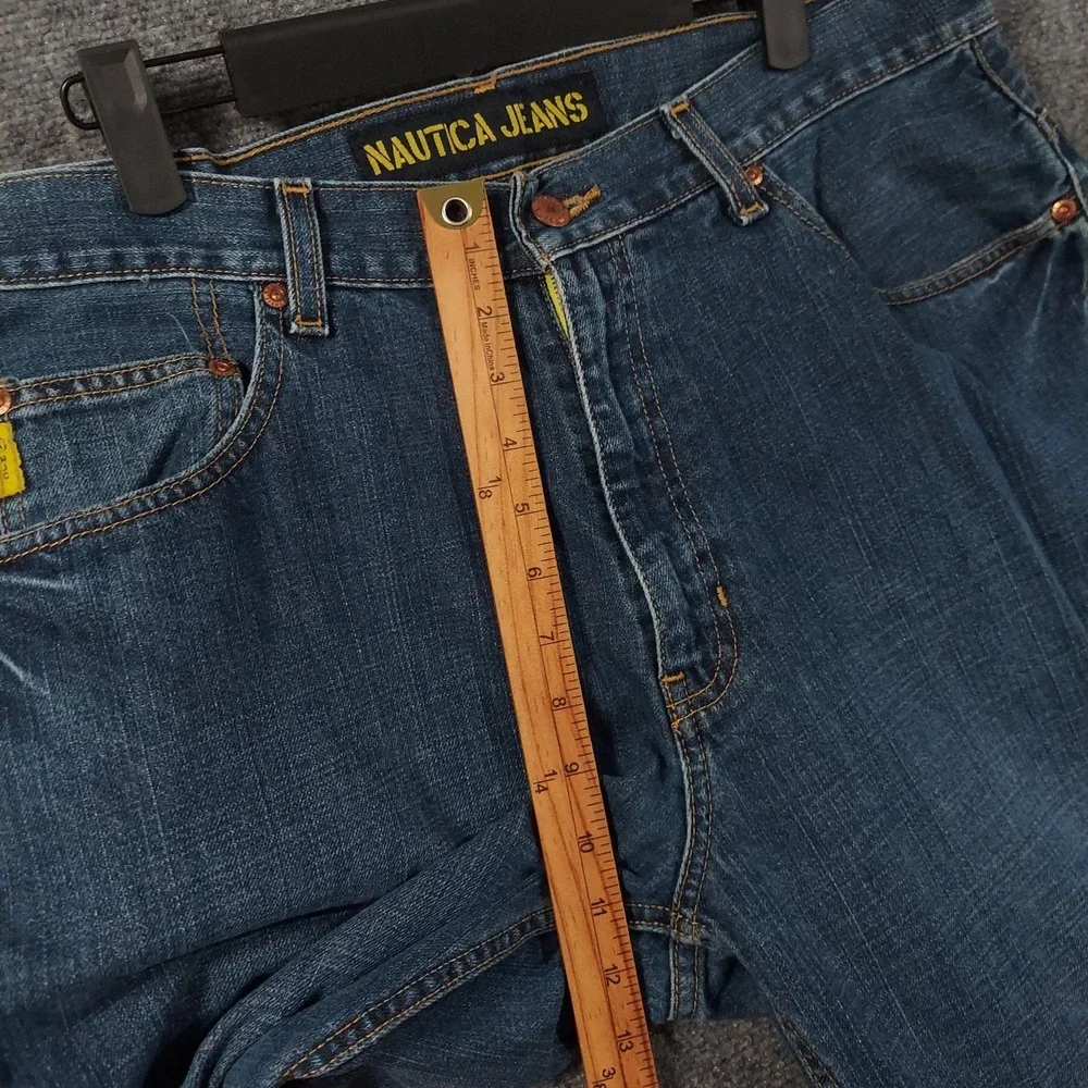 Nautica‎ Jeans Mens 36x30 Blue Medium Wash Regular Straight Denim Pants Casual